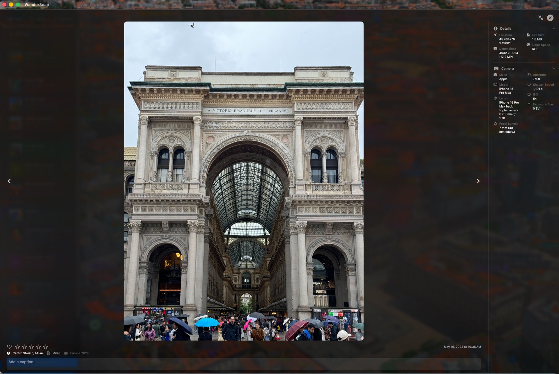 WanderSnap — Picture view
